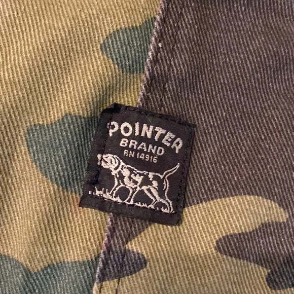 Pointer Brand Shortalls Camouflage Denim Bib Overalls USA Made - Picture 2 of 4